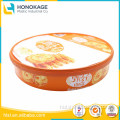 IML Plastic Round Cracker Container with Lid, PP Plastic Biscuit Packaing Have Cover